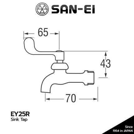 Kran Tembok SANEI EY25R Keran Air Dinding PEY25R Taman Sink Tap EY 25 R