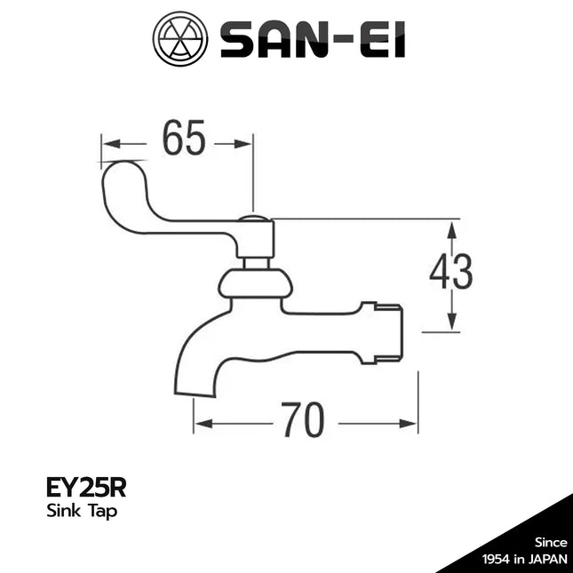 Kran Tembok SANEI EY25R Keran Air Dinding PEY25R Taman Sink Tap EY 25 R