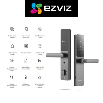 EZVIZ DL05 Smart Door Lock Fingerprint WiFi App Doorbell