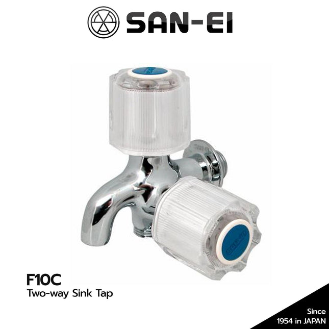 Kran Cabang SANEI F10C Two-Way Sink Tap Keran Air Tembok F 10 C