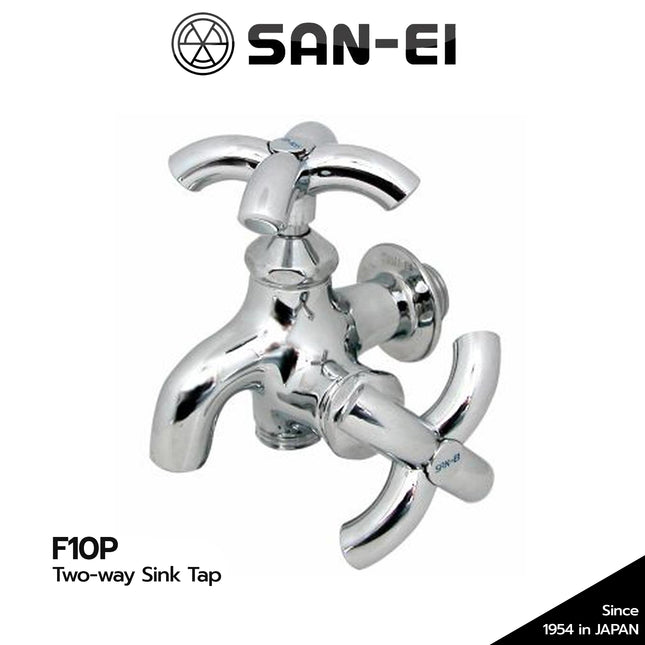 Kran Cabang SANEI F10P Two-Way Sink Tap Keran Air Tembok F 10 P