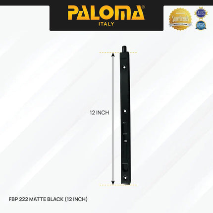Flush Bolt 8" + 12" inch PALOMA FBP 222 Matte Black Hitam Grendel Gerendel Tanam Slot Pintu Door Stainless Steel SUS 304 SUS304