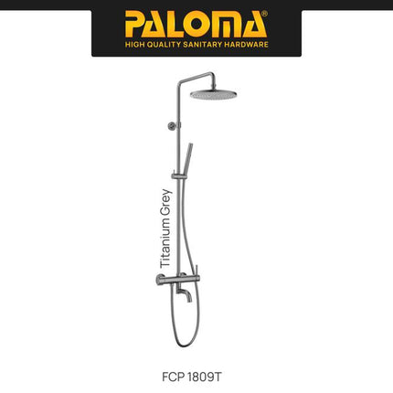 PALOMA Shower Tiang Set Column Keran Mandi Kran Air Panas Dingin Faucet Bathtub Bath Shower Mixer Hot Cold Kamar Mandi Bathroom Brass Kuningan Chrome Krom Black Hitam Gunmetal Grey Abu Gold Emas FCP 1809 1809M 1809T 1809S 1809E