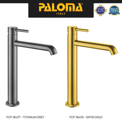 Keran Wastafel PALOMA FCP 1843 Chrome Krom Silver Grey Abu Black Hitam Gunmetal Gold Emas Bronze Tinggi Cuci Tangan Kran Air Panas Dingin Tall Faucet Basin Mixer Hot Cold Lavatory Brass Kuningan FCP 1843 1843M 1843T 1843S 1843S 1843E 1843SN 1843RB