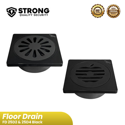 Floor Drain STRONG 25D4 25D2 BK 11cm Black Saringan Got Kamar Mandi Warna Hitam