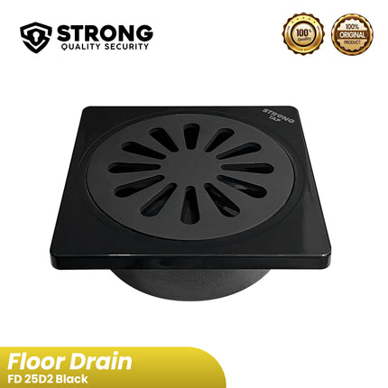 Floor Drain STRONG 25D4 25D2 BK 11cm Black Saringan Got Kamar Mandi Warna Hitam
