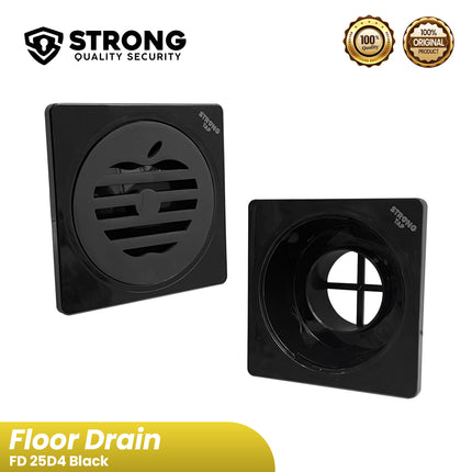 Floor Drain STRONG 25D4 25D2 BK 11cm Black Saringan Got Kamar Mandi Warna Hitam