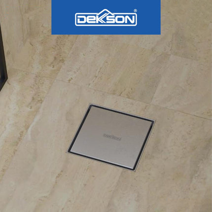 Floor Drain Dekkson FD 8032 Saringan Air Lantai Kamar Mandi SUS 304 PVD Gun Metal Matte Black
