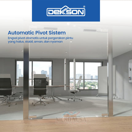 Floor Spring Automatic Dekkson FHA 180 Single Dan Double SSS Engsel Floor Hinge Otomatis Tanam Pintu Kaca