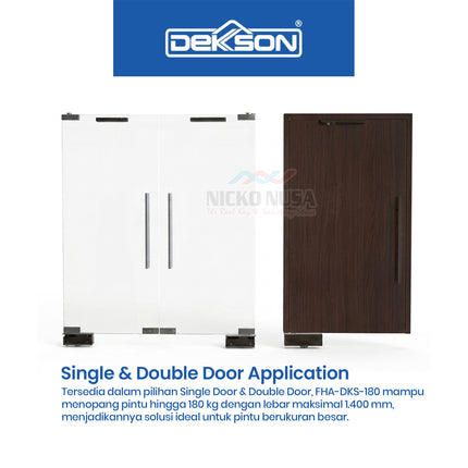 Floor Spring Automatic Dekkson FHA 180 Single Dan Double SSS Engsel Floor Hinge Otomatis Tanam Pintu Kaca