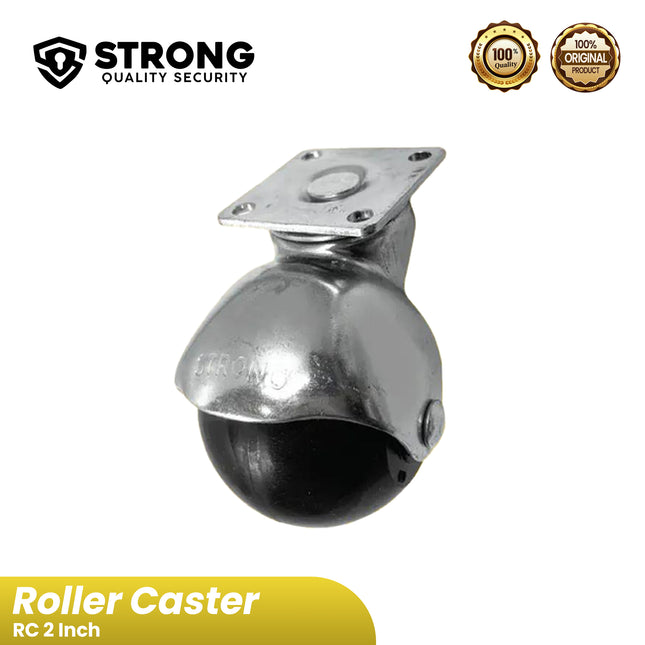 Roller Caster Ball STRONG Roda Caster RC 2 Inch Nylon & Besi Roda Lemari Meja Serbaguna Roda Bulat 2 Inchi Putar 360°