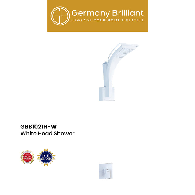 Head Shower Set Germany Brilliant GBB1021H-W Kepala Rain Sower Kamar Mandi Rainfall Original