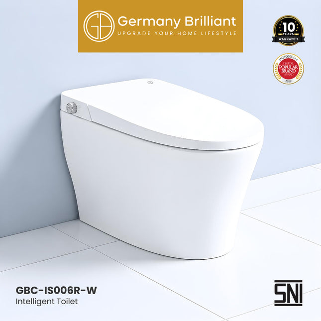 Closet Siphonic Eco Germany Brilliant GBC-IS006R-W Washer Kloset Duduk Toilet Bidet Jarak AS 30cm