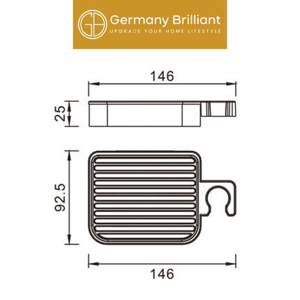 Rak Tempat Sabun Germany Brilliant GBN7SW Soap Dish Holder White