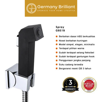 Jet Shower GERMANY BRILLIANT GBS1B BLACK Jet Washer Toilet Shower