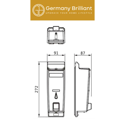 Soap Dispenser Germany Brilliant GBSD01N Tempat Sabun Cair