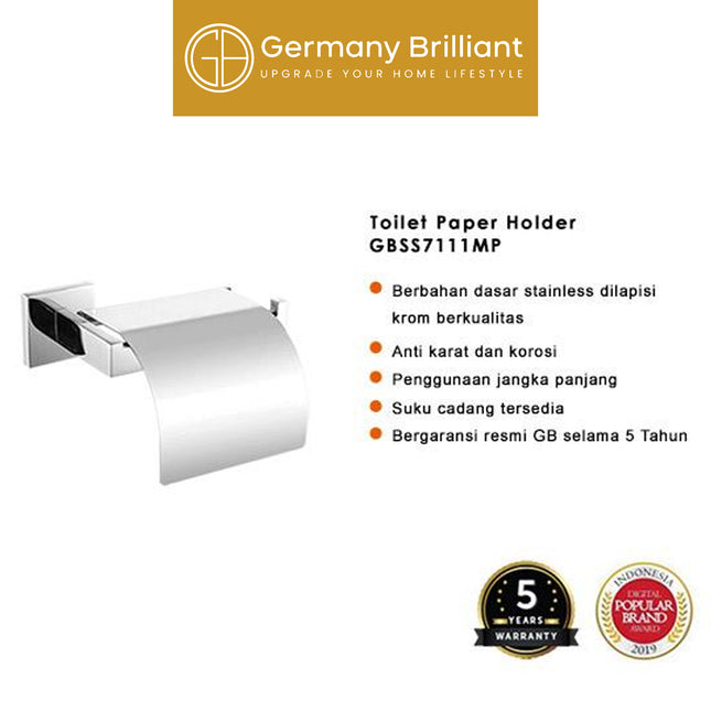 Toilet Paper Holder Germany Brilliant GBSS7111MP Tempat Tisu Kamar Mandi