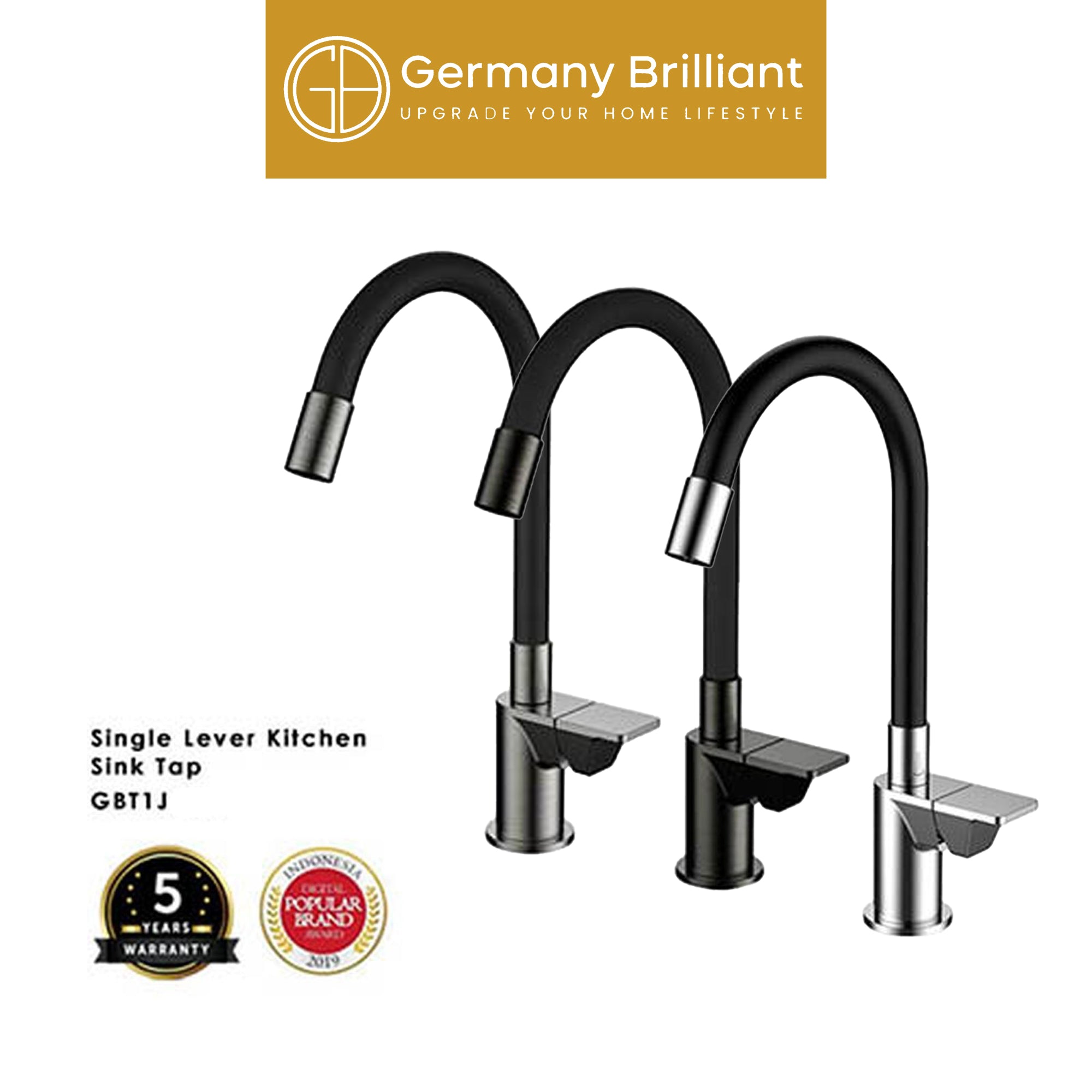 Kran Sink Germany Brilliant GBT1J Series Keran Cuci Piring Air Dingin
