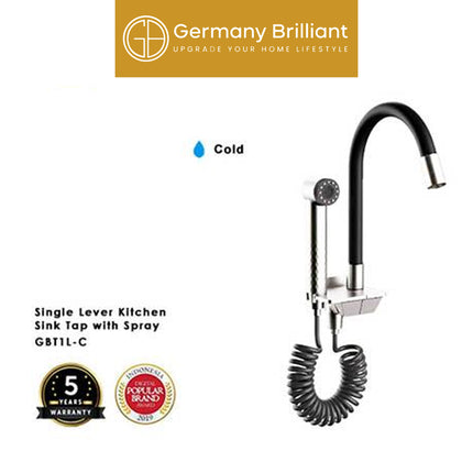 Kran Sink Germany Brilliant GBT1L Series Keran Cuci Piring Air Dingin
