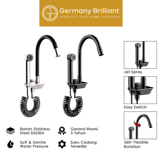 Kran Sink Germany Brilliant GBT1L Series Keran Cuci Piring Air Dingin