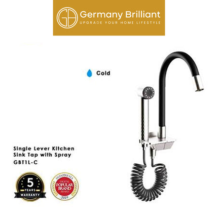 Kran Sink Germany Brilliant GBT1L Series Keran Cuci Piring Air Dingin