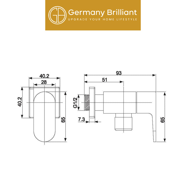 Washer Bibcock Germany Brilliant 26-8002 Chrome Keran Tembok Dinding Taman Bak Air Kamar Mandi