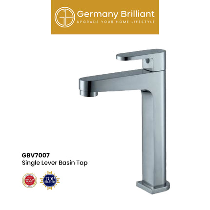 Single Lever Basin Tap Germany Brilliant GBV7007 Keran Kran Wastafel Kamar Mandi Minimalist Elegan Original