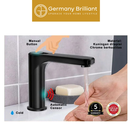Sensor Basin Tap Germany Brilliant GBVCS07A Keran Wastafel Sensor Otomatis Air Dingin ( Battery ) Kamar Mandi