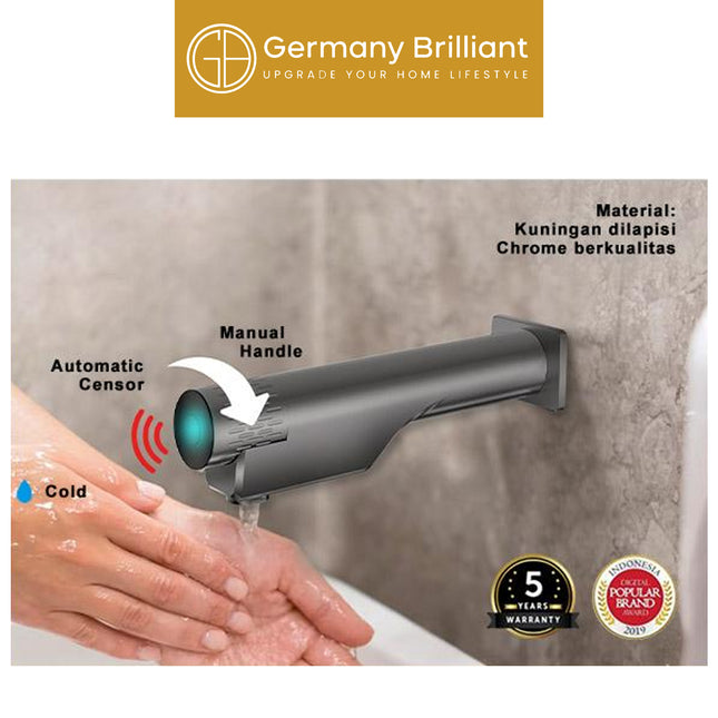 Keran Wastafel Germany Brilliant GBVCS08B Kran Washtafel Sensor Otomatis Air Dingin ( Battery )