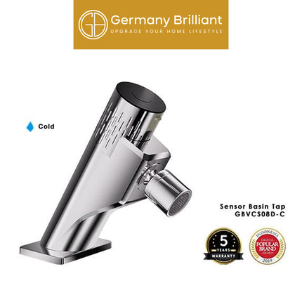 Keran Wastafel Germany Brilliant GBVCS08D Kran Washtafel Sensor Otomatis Air Dingin ( Battery )