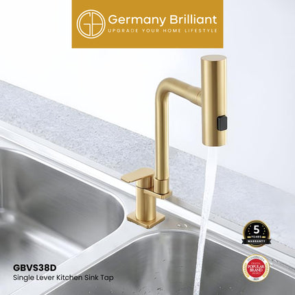 Keran Sink Germany Brilliant GBVS38D Kran Dapur Bak Cuci Piring Air Dingin Series