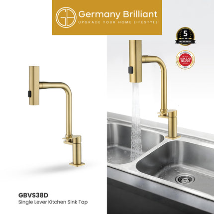 Keran Sink Germany Brilliant GBVS38D Kran Dapur Bak Cuci Piring Air Dingin Series