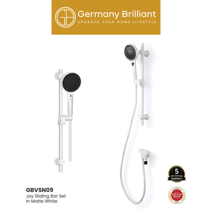 Sliding Bar Tiang Hand Shower Keran Bawah Germany Brilliant GBVSN09 Series Kamar Mandi Kran Air Dingin