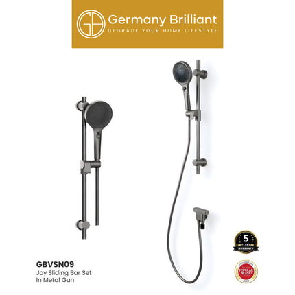 Sliding Bar Tiang Hand Shower Keran Bawah Germany Brilliant GBVSN09 Series Kamar Mandi Kran Air Dingin