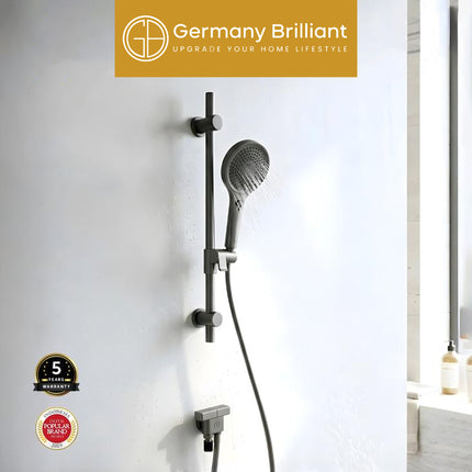 Sliding Bar Tiang Hand Shower Keran Bawah Germany Brilliant GBVSN09 Series Kamar Mandi Kran Air Dingin