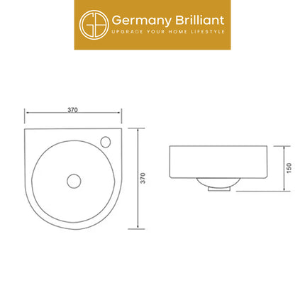 Wastafel Gantung Germany Brilliant GBW-WA03 GB