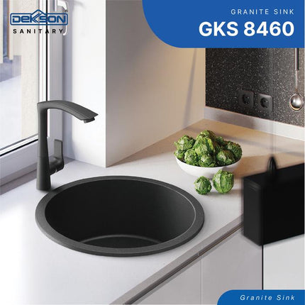 Kitchen Sink Granit Dekkson Sink Dapur Dekson Anti Gores & Tahan Panas GKS 8460