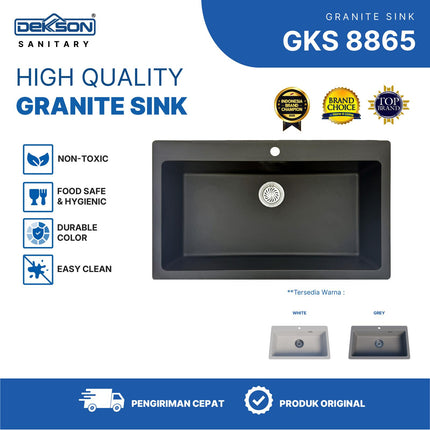 Kitchen Sink Dekkson Sink Dapur Anti Gores & Tahan Panas GKS 8865 Granite