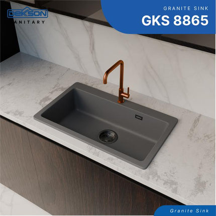 Kitchen Sink Dekkson Sink Dapur Anti Gores & Tahan Panas GKS 8865 Granite