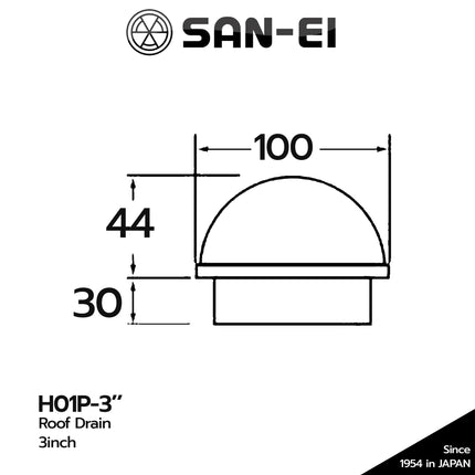 Roof Drain SANEI H01P 3 inch Saringan Talang Air Atap