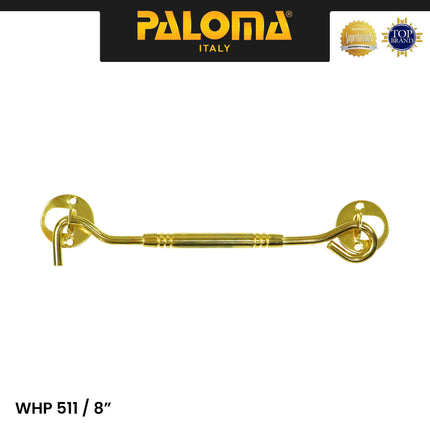 Window Hook Steel Paloma WHP 511 WHP 512 Gold Hak Angin Penahan Jendela 502 8" Inch