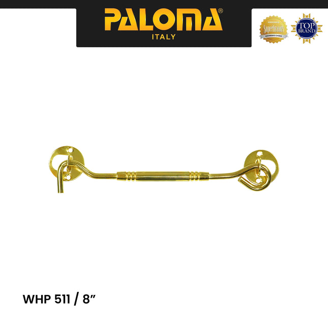 Window Hook Steel Paloma WHP 511 WHP 512 Gold Hak Angin Penahan Jendela 502 8" Inch
