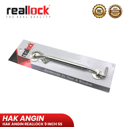 Hak Angin REALLOCK RLK 9 Inch SS Kait Angin Penahan Penyangga Grendel Jendela