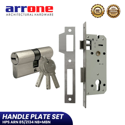 Handle Plate Set ARRONE HPS ARN 85/2134 NB+MBN Gagang Pintu Lengkap Komplit Set
