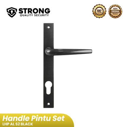 Handle Pintu Set STRONG LHP AL S2 Lever Handle Door Lock Plate Set Handle Kunci Pintu Aluminium Pintu Rumah Kantor
