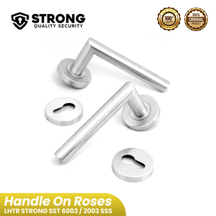 Lever Handle STRONG LHTR 2003 ( 6003 ) SSS Stainless Steel Gagang Pegangan Pintu Rumah, Kantor & Kamar Aksesoris Pintu Minimalis Anti Karat, Kuat & Tahan Lama