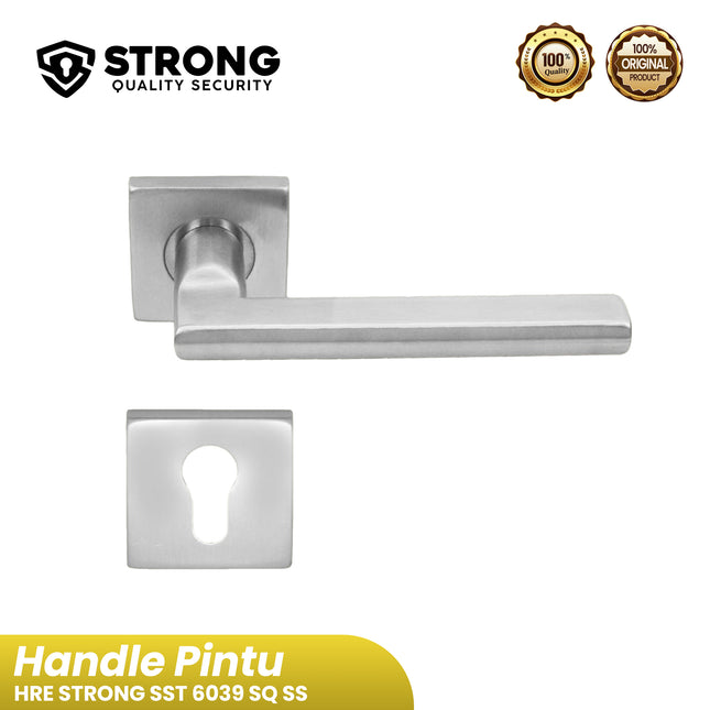 Gagang Pintu STRONG LHTR 6039 SQ SSS Handle Pintu Stainless Steel Lever Handle Pintu Interior Gagang Pintu Rumah & Kantor