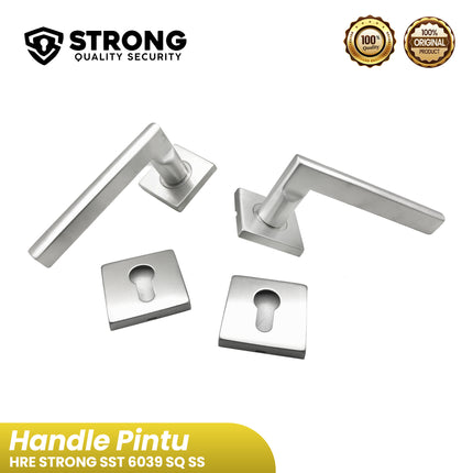 Gagang Pintu STRONG LHTR 6039 SQ SSS Handle Pintu Stainless Steel Lever Handle Pintu Interior Gagang Pintu Rumah & Kantor