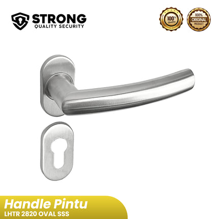 Gagang Pintu STRONG Lever Handle LHTR 2820 (6820) OVAL SSS Handle Pintu Oval Kanan Kiri Handle Pintu Rumah & Kantor Stainless Steel