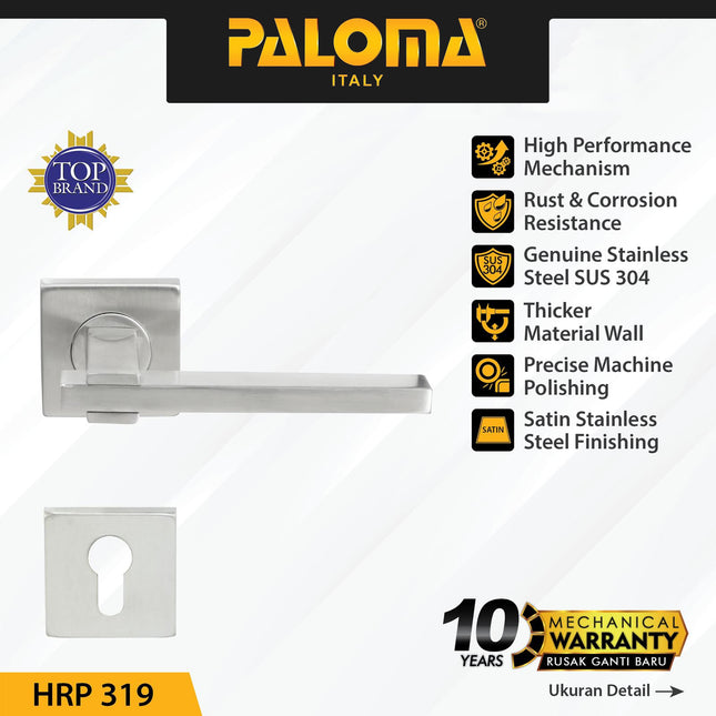 Handle Door PALOMA HRP 319 Gagang Pintu Roses Stainless Steel Lever